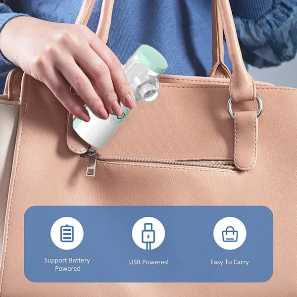 Portable Nebulizer Humidifier Medical Silent Mesh Nebulizer Handheld Asthma Inhaler Atomizer Children Health Care Oximeter Mini - Image 6
