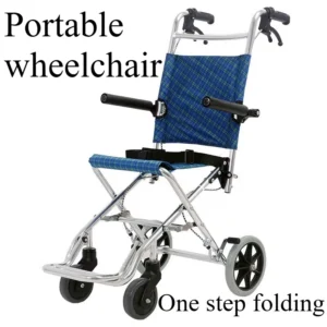 Portable wheelchair, foldable lightweight small scooter, easy trolley for the elderly to travel light wheelchair