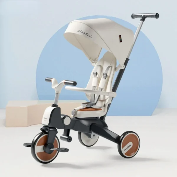 Children's Tricycle Multifunction Folding Baby Strollers Three Wheel Strollers Bidirectional Pram for Kids Trolley Baby Carriage - Image 2