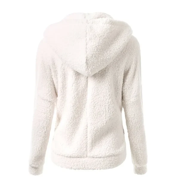 Autumn Winter Warm Jacket Women Hoodie Hooded 2023 Casual Female Hoodies Sweatershirt Zipper Coat Solid Soft Fleece Women Coat - Image 3