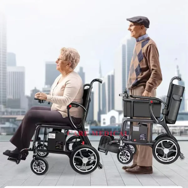 10KG New Design Ultra Light Lightweight Folding Carbon Fiber Electric Wheelchair That Can Be Used On Board.Airplane Travel Chair - Image 5