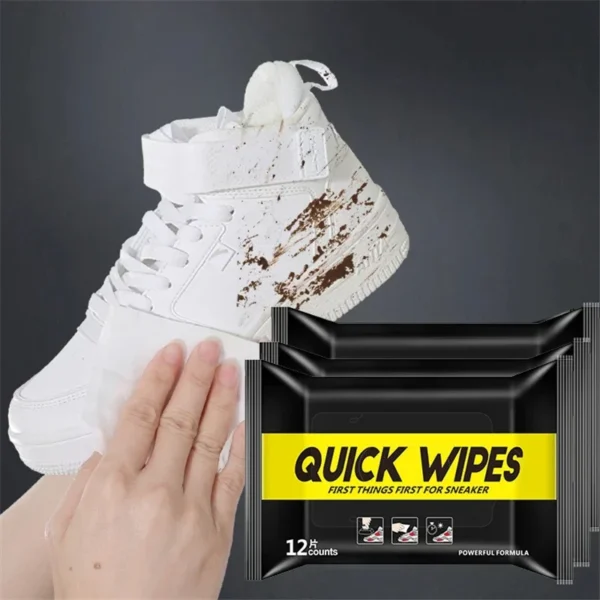 12Pcs/30Pcs Disposable Shoes Clean Wipes Portable White Shoes Cleaning Care Wipes Sneakers Cleaning Quick Wet Wipe VIE LENTE - Image 2