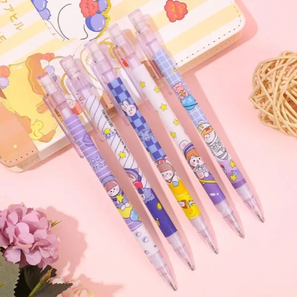 0.5MM 2B Automatic Pencil Come with Eraser Cute Cartoon Mechanical Pencil Press Type Movable Pencil Drawing Writing Stationery - Image 4