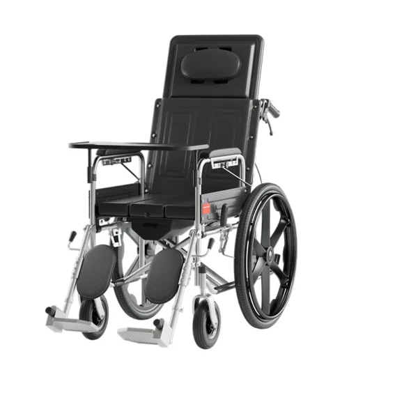YYSK wheelchair 45cm wide folding multi-functional care with toilet lying down for the elderly and the disabled manual cart - Image 2