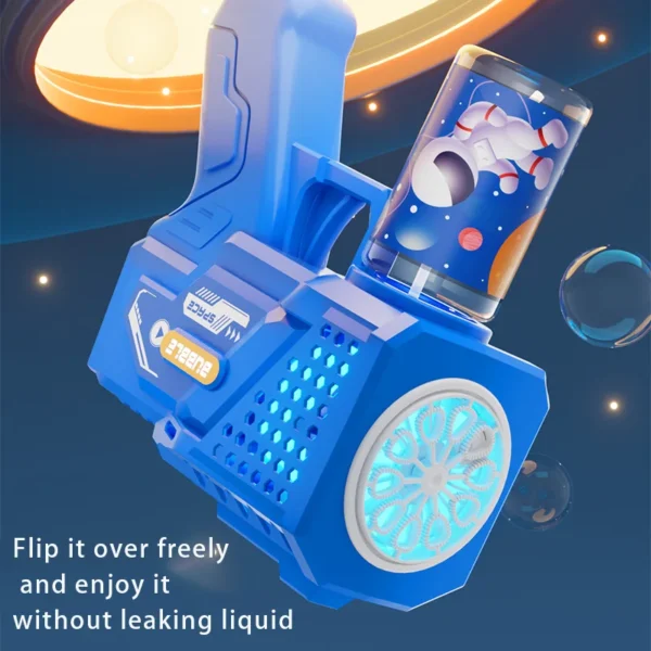 Children's Handheld Automatic Porous Space Bubble Gun Outdoor Entertainment Toy [Without Bubble Water] - Image 5