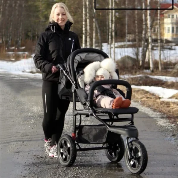 Jogging Stroller Three Wheels Baby stroller, lightweight strollers High view one-key folding,faster delivery - Image 6