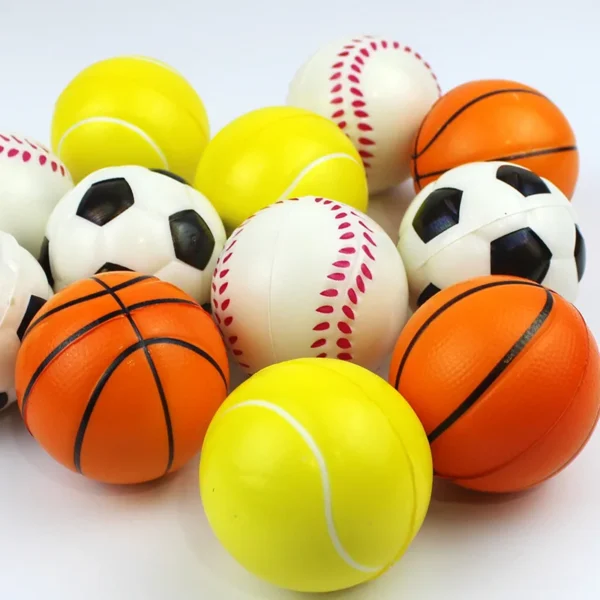 6Pcs/lot 6cm Smile Face Foam Ball Squeeze Stress Ball Outdoor Sports Relief Toy Hand Wrist Exercise PU Toy Balls For Children - Image 4