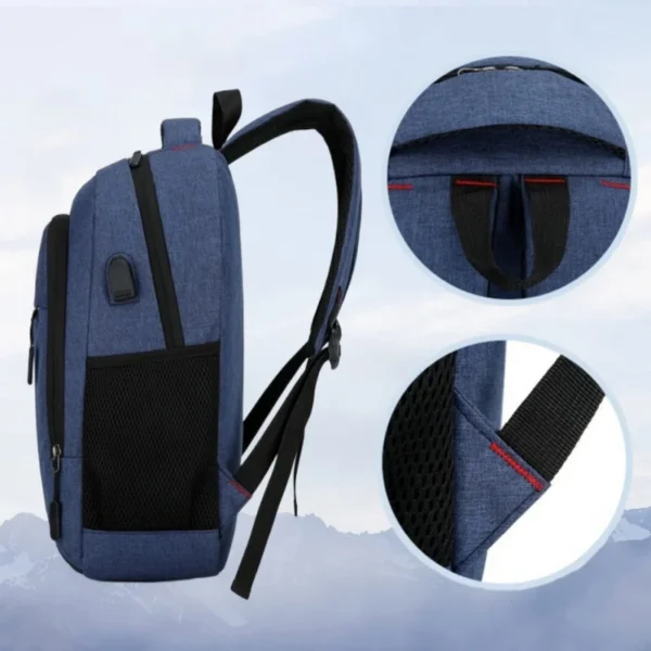 Nylon Backpack Simple And Fashionable Casual Backpack Business Commuting Computer Bag Large Capacity Backpack - Image 4
