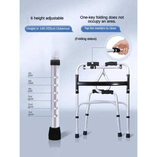Home Household Automatic Reset Walkers for Elderly Toilet Rail Holder Disabled Patient Auxiliary Starting Device Elderly Walker - Image 2