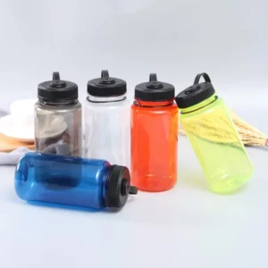 600ML Water Bottle 20 Oz Reusable Portable BPA-free Secure Lid Design Drink Cups With Handle Leak-proof Wide-mouth Sports Bottle