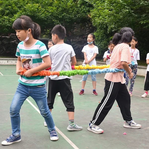 Team Building Games Outdoor Elastic Fleece Cooperative Stretchy Band Integrations Challenges Fun For Children And Adults - Image 4