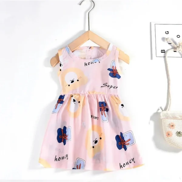 Baby Girls Dress Sleeveless Cute Print Cartoon Kids Princess Dresses Cotton Children Sundress Clothes Girl Summer Beach Clothing - Image 6