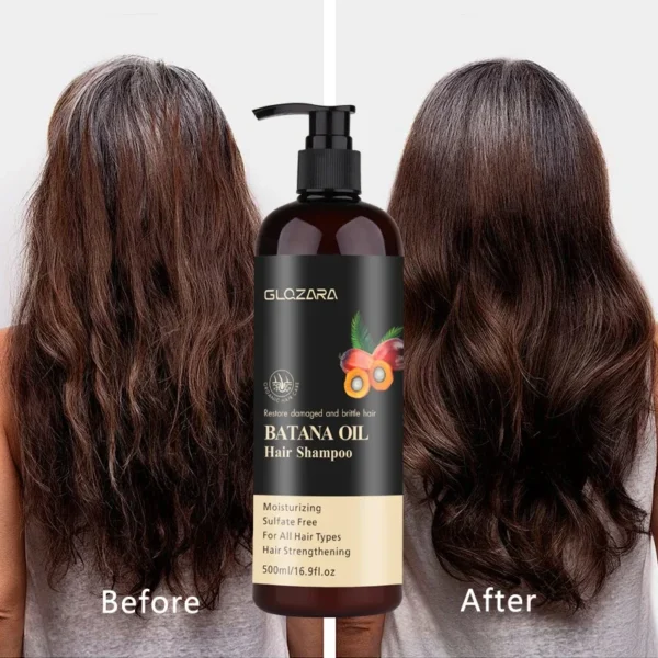 500ml Batana Oil Shampoo Deep Cleansing Moisturizing Hair Shampoo Lasting Oil Control Refreshing Shampoo And Hair Care Product - Image 5