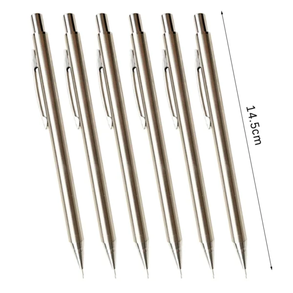 0.3 0.5 0.7 0.9 2.0mm Full Metal Mechanical Pencil Set School Art Sketch Writing Stainless Steel Automatic Pencils Kawaii Supply - Image 3