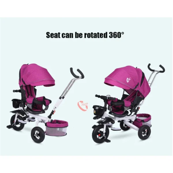 lightweight strollers tricycle for baby, foldable for children age 1-3-5,multifunctional children's tricycle stroller - Image 4