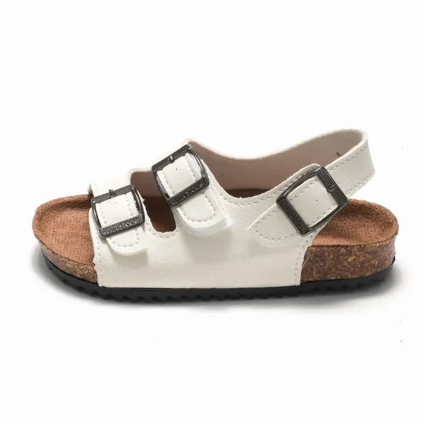 2025 Trend Beach Korean Wrap Heel Shoes Spring Summer Children Boys Girls Cork Sandals Flip-flops - Image 3