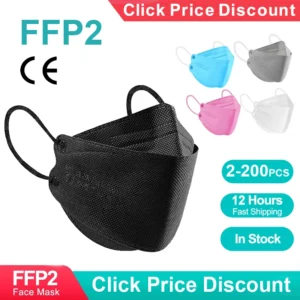 Mascarillas Reutilizable 4 Layer FFP2 Approved Hygienic Protective CE Fpp2 Mouth Face Mask Ffp2 Respirator Dust Mask