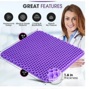 Gel Seat Cushion Summer Breathable Honeycomb Design For Pressure Relief Back Tailbone Pain for Home Office Wheelchair Chair Cars