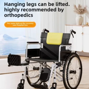 Folding lightweight wheelchair for paralyzed elderly portable wheelchair for elderly care vehicle