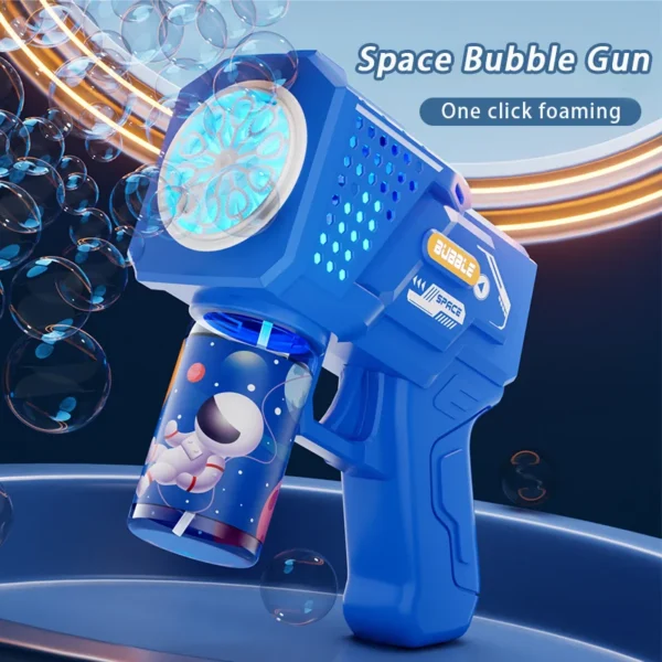 Children's Handheld Automatic Porous Space Bubble Gun Outdoor Entertainment Toy [Without Bubble Water] - Image 3