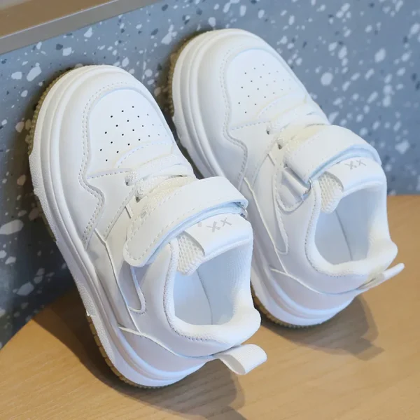 Children's White Shoes Spring and Autumn Kid's Sports Shoes Anti slip Lightweight Boys Board Shoes Soft Sole Baby Casual Shoes - Image 2