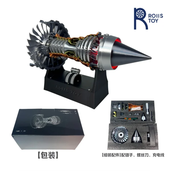 Turbofan Engine Cutaway Model with Working Parts and Detailed Labels for Aviation Training - Image 6