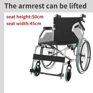 Folding light exwide armrest can lift Oxford cloth seat cushion large wheel wheelchair scooter the elderly