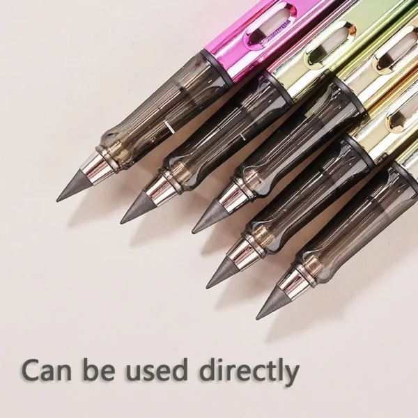 9PCS Eternal Pencil For Kids Cute Pens Painting Art Office&School Supplies Infinity Tips Refill Set Stationery - Image 2