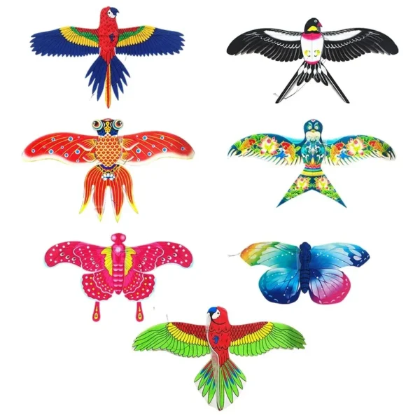 1Set Cartoon Butterfly & Eagle Kite for Kids - 164ft/50m String with Handle - Summer Outdoor Flying Kite Toy for Children - Image 6