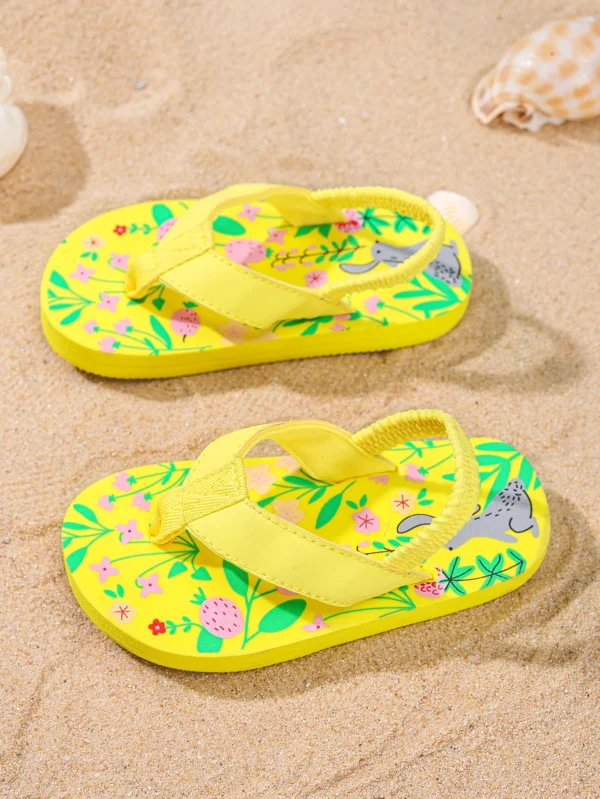 Children's flip-flops for summer wear, ins soft sole anti-slip beach sandals with thick soles - Image 4