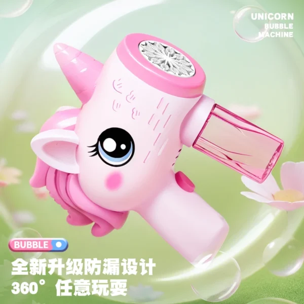 2025 Children Bubble Gun Toy UnicornFully Automatic Bubble Machine Bubbles Gun Outdoor Game Fantasy Toy for Boys Girls Gifts - Image 4