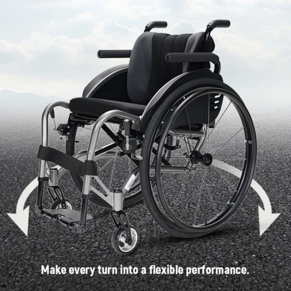 Durable Lightweight Folding Professional Manual Sports Wheelchair for Disabled - Image 6