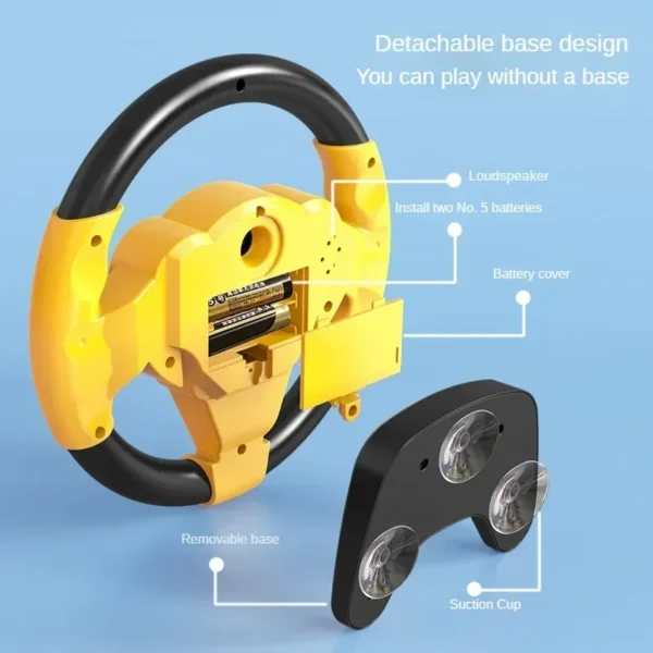 Infant Shining Simulation Steering Wheel Toys Children's Toy Kids Early Education Copilots Stroller Steering Wheel Vocal Toys - Image 5