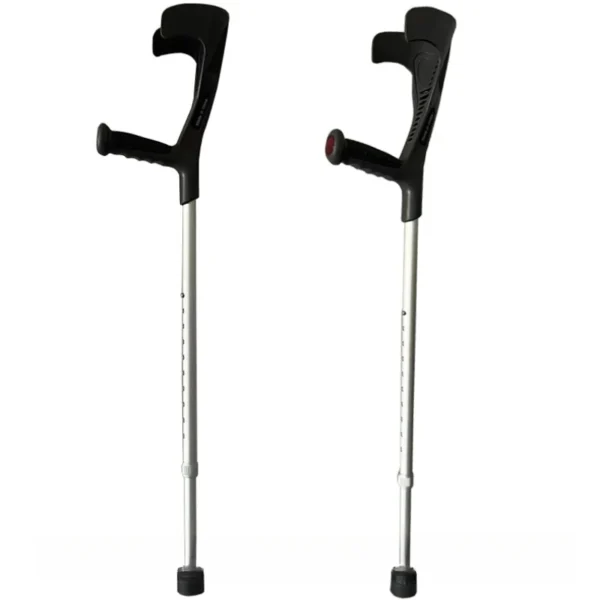 Lightweight Adjustable Forearm Crutches - Ergonomic Height-Control Arm Support with Non-Slip Handle for Mobility Assistance - Image 3