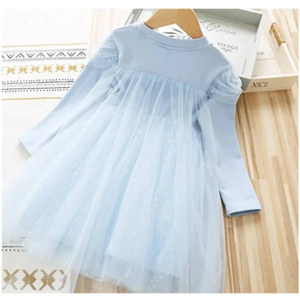 2024 New Princess Dress Girls Dress Long-sleeved For Children's Party Clothes Elsa Frozen Dress Spring Autumn Kids Dress 2-9Y - Image 3
