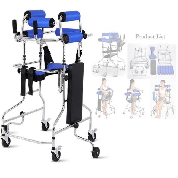 High Quality Adult Walker & Rollator Elderly Disabled Walking Training Aid for Rehabilitation Standing Support