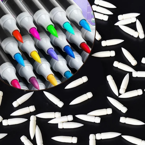 Replacement Tips for Acylic Pigment GuangNa Markers Cores Brush Tips Soft Safe DIY Painting Glass Stone Art Stationery