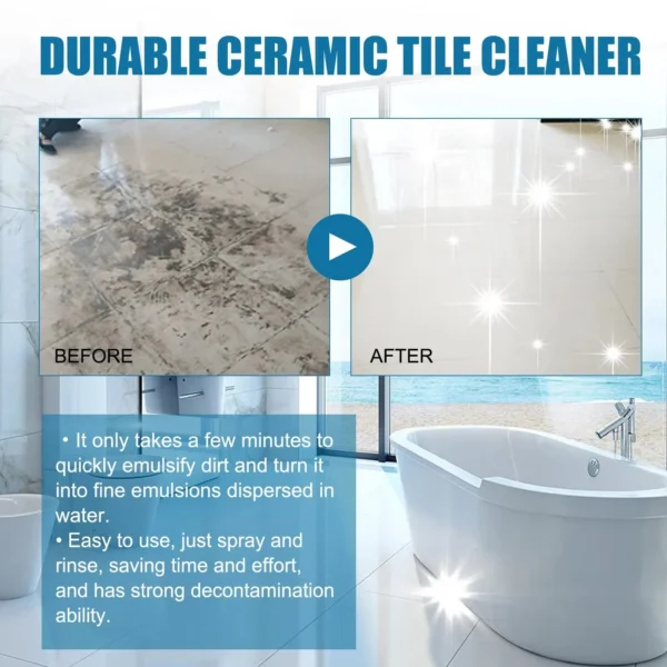 Porcelain Tile Marble Cleaning Spray Rust Stains Removal Decontamination Floor Cleaner Moisture Proof Ceramic Tile Maintenance - Image 3