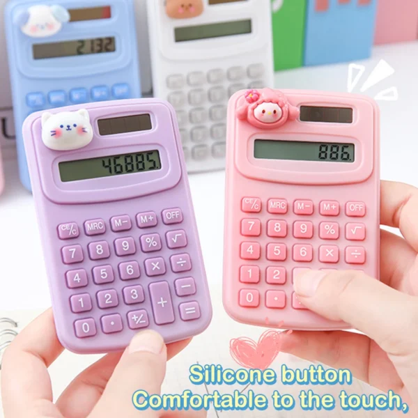Portable Mini Cute Calculator Cartoon Digit Calculator Students Office School Supplies Stationery - Image 3