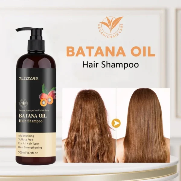 500ml Batana Oil Shampoo Deep Cleansing Moisturizing Hair Shampoo Lasting Oil Control Refreshing Shampoo And Hair Care Product - Image 4