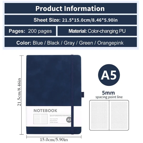 1Pcs A5 Dot Matrix Notebook Waterproof and Wear-resistant Ideal for Business People Students and Teachers - Image 2