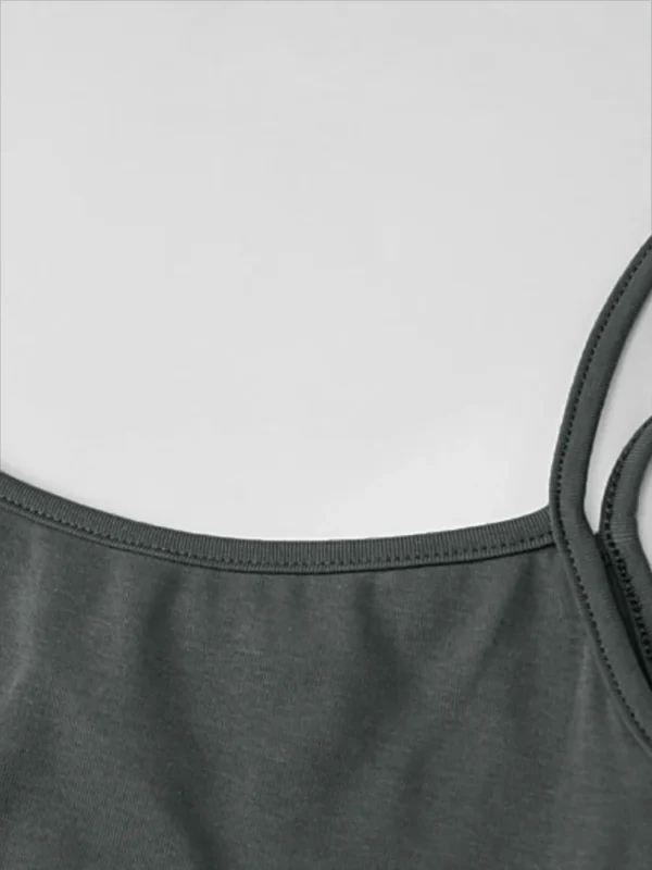 2025 Summer Women's New Fashion Simple Temperament Suspender Long Backless Slim Waisted Sexy Sweet And Spicy Casual Dresses - Image 5