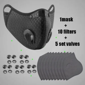 Cycling Face Mask Sport Washable Reusable with Filter Dust MaskSummer Facemask for men Bandana Actived Carbon Filters