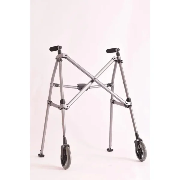 Walker Medical Household Auxiliary Travel Aluminum Alloy Elderly Booster Adjustable Folding Walker - Image 6