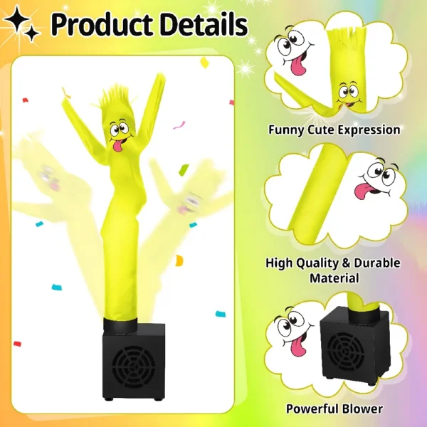 On Tables Type C Usb Mini Sky Dancing Man Desktop Small Inflatable Tube Air Dancer with Blower - Image 3