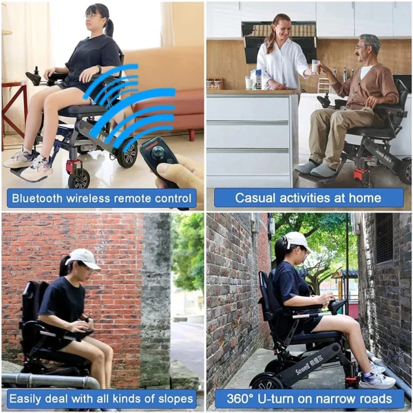 Drive Medical Automatical Folding Wheelchair Remove Control Wheelchair Lightweight Power Wheelchair For Disable - Image 6