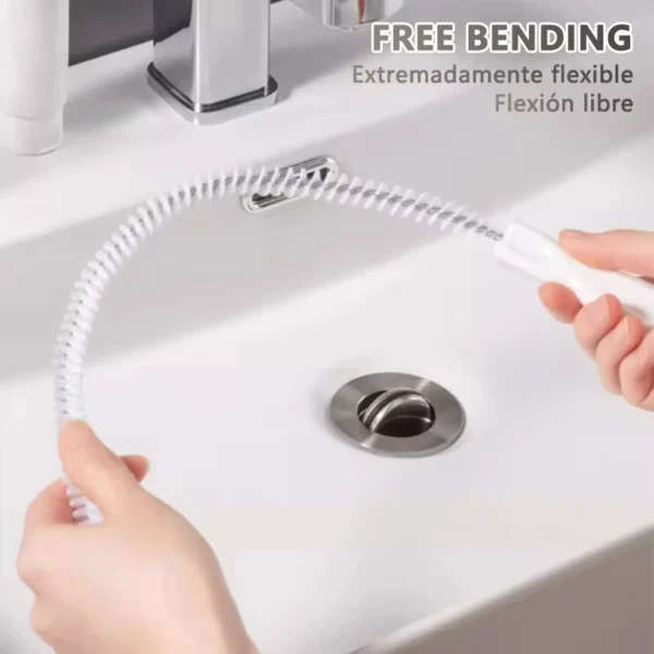 Pipe Dredging Brush Flexible Drain Brush Household Sewer Animal Pet Hair Catcher Sink Cleaning Brush for Kitchen Bathroom - Image 5