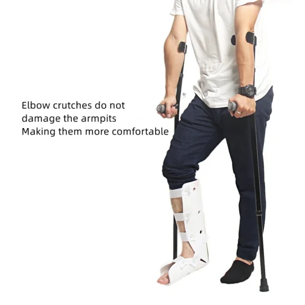 Aluminum Alloy Detachable Foldable Elbow Crutches Elderly Disabled Walking Stick Mobility Aid Adjustable Lightweight Crutches - Image 3