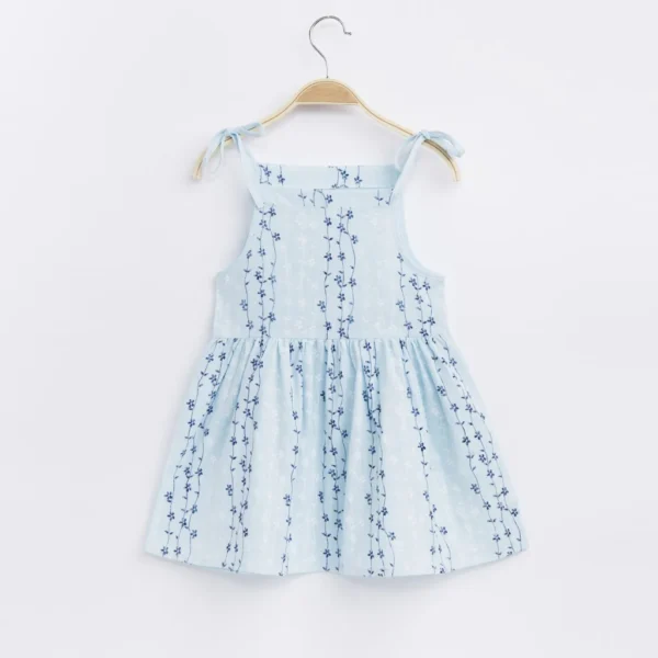 2025 Summer Girls Korean Version Strappy Dress Kids Pink Sleeveless Printed Dress Baby Cotton And Linen Casual Princess Dress - Image 6
