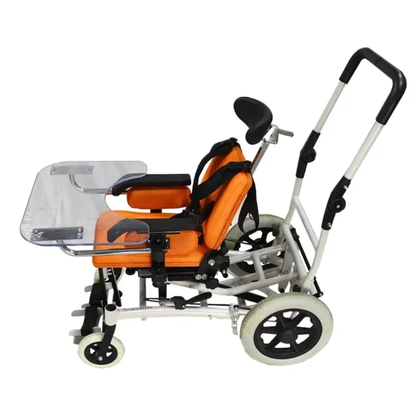 Medical therapy equipment children adjustable wheelchair safety wheelchair with food table for cerebral palsy children - Image 5